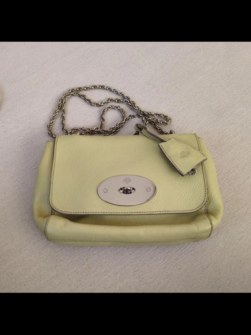 Mulberry Small Lily Shoulder Bag in Pale Lime